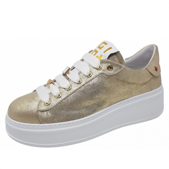 Gio+ Sneaker in laminato platino