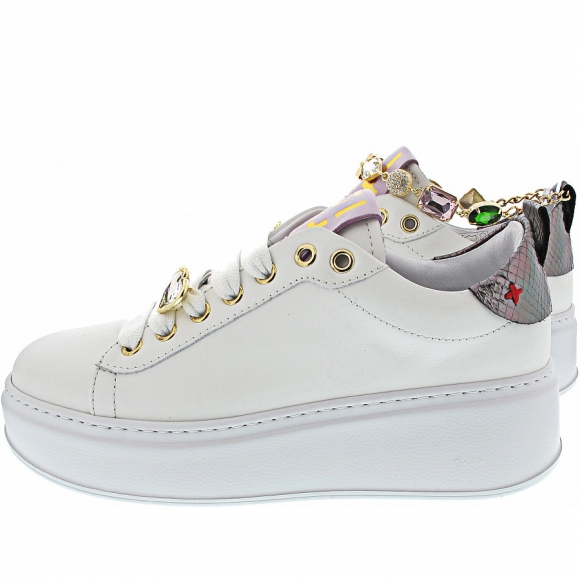 Gio+ Sneaker in white-lilia-gold
