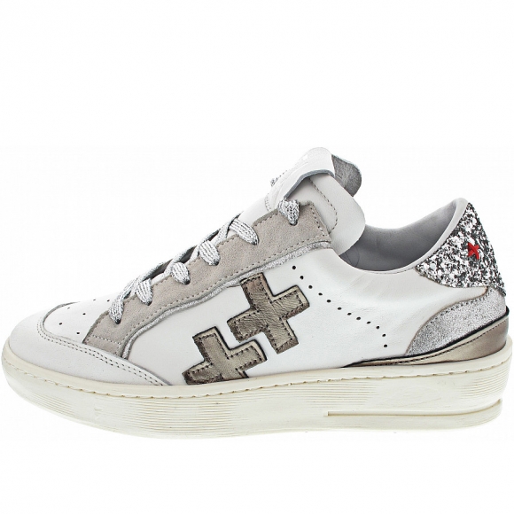 Gio+ Sneaker in white-silver