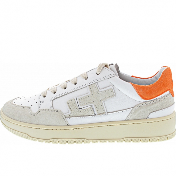 Gio+ Sneaker low in white orange