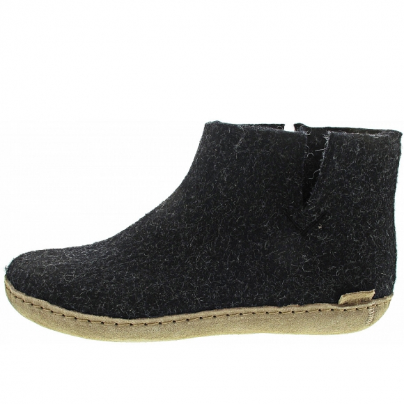Glerups Low Boot Hausschuh in charcoal