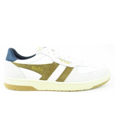 Gola Hawk white tobacco navy Sneaker in white tobacco navy