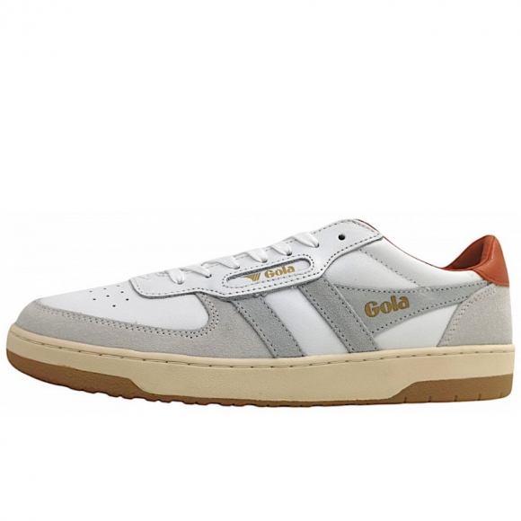 Gola Hawk Sneaker in white/smoke/moody orange