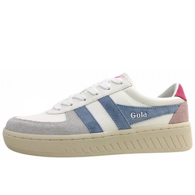 Gola Grandslam Trident sportlicher Schnürer in white/air/fluro pink