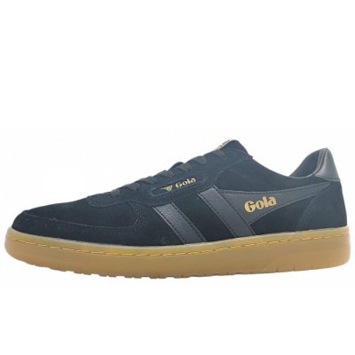Gola Hawk Suede 86 sportlicher Schnürer in black/gum Gola Hawk Suede 86 sportlicher Schnürer in black/gum