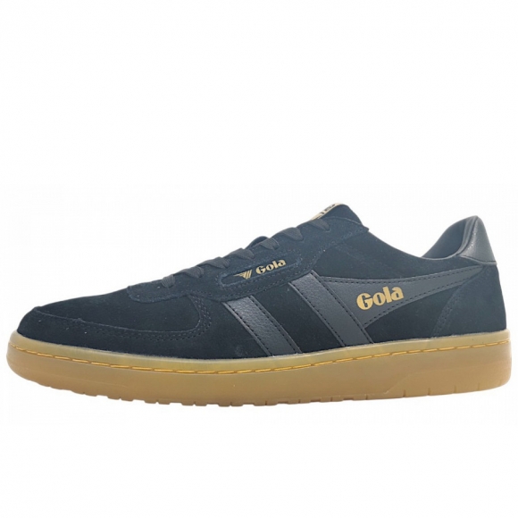 Gola Hawk Suede 86 sportlicher Schnürer in black/gum