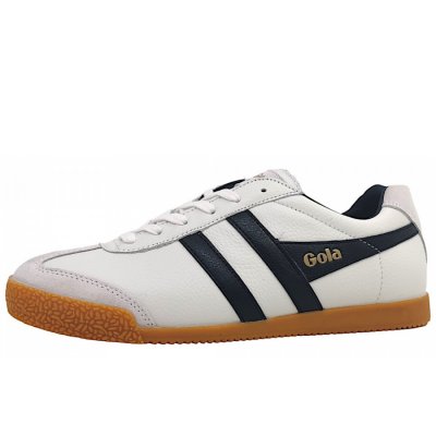 Gola Harrier Leather Schnürer in White/Black