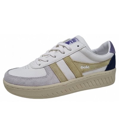 Gola Grandslam Trident Sneaker in white lemon lavender Gola Grandslam Trident Sneaker in white lemon lavender