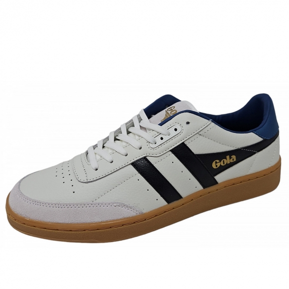 Gola Contact Leather Sportschuh in white black marine hum