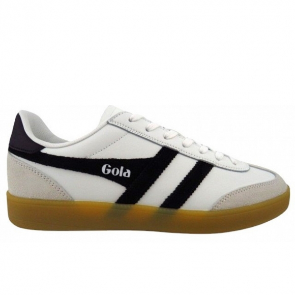 Gola Viper Leather sportlicher Schnürer in white black
