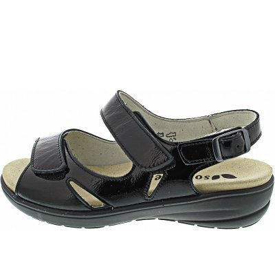 Goldkrone Sandale in schwarz