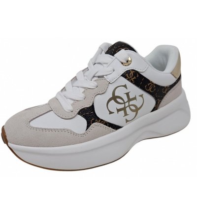 Guess Luckei Sneaker in white brown Guess Luckei Sneaker in white brown