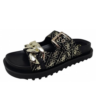 Guess Fatema Pantolette in schwarz gold Guess Fatema Pantolette in schwarz gold