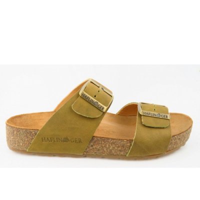 Haflinger Bio Andrea oliv country Pantolette in oliv Haflinger Bio Andrea oliv country Pantolette in oliv