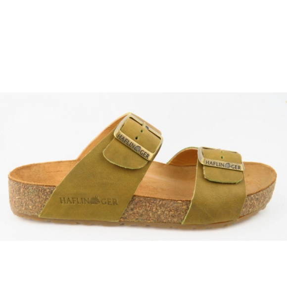 Haflinger Bio Andrea oliv country Pantolette in oliv