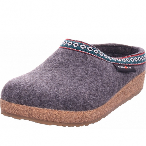 Haflinger Hausschuh in grau