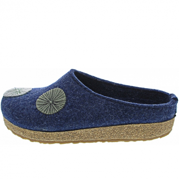 Haflinger Grizzly Radius Hausschuh in jeans