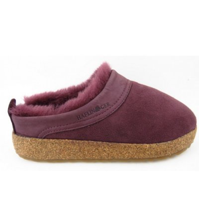 Haflinger Snowbird aubergine Hausschuh in aubergine