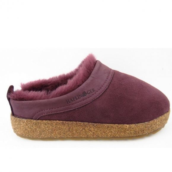 Haflinger Snowbird aubergine Hausschuh in aubergine