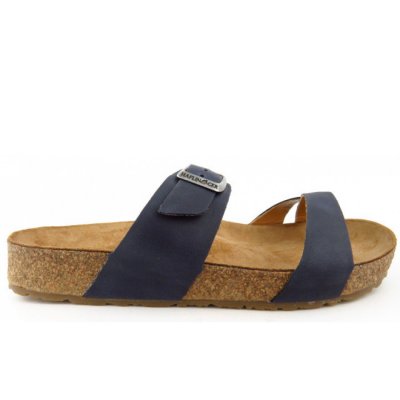 Haflinger Juno marine country Pantolette in marine