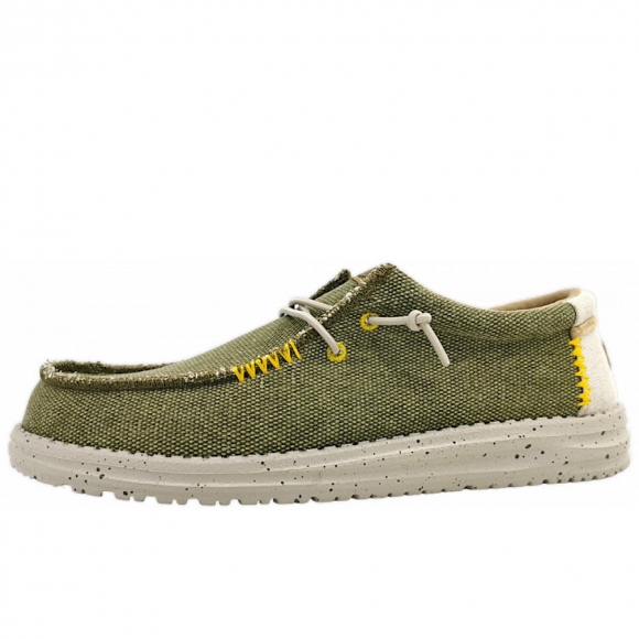 Hey Dude Wally Coastline Jute Slipper in 337- Olive