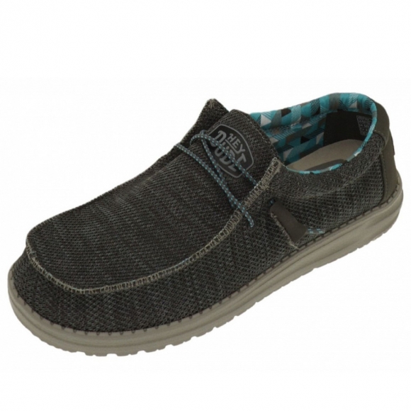 Hey Dude Wally Sox Charcoal Slipper in Charcoal
