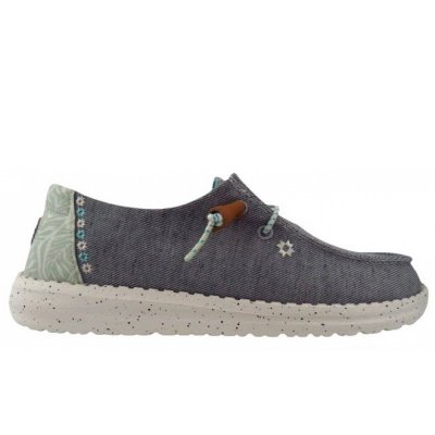 Hey Dude Wendy Heathered slub Tropical Slipper in grey Hey Dude Wendy Heathered slub Tropical Slipper in grey