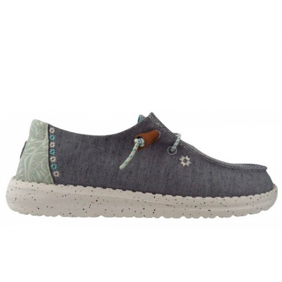 Hey Dude Wendy Heathered slub Tropical Slipper in grey