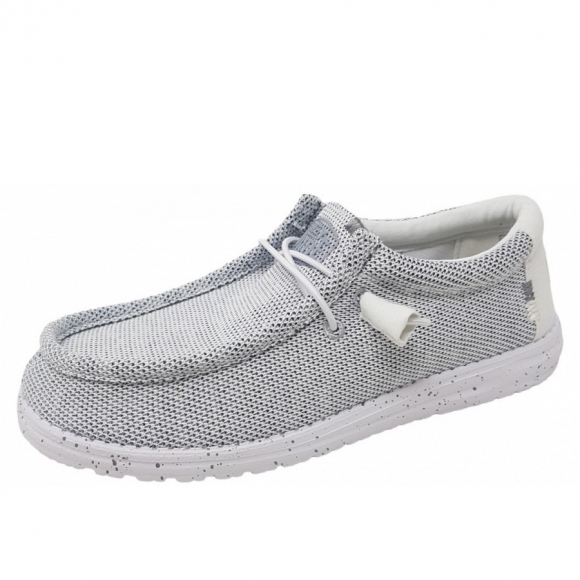 Hey Dude Wally Linen Natuirally Leinenschuh in stone white