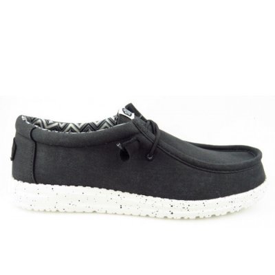 Hey Dude Wally Canvas black Leinenschuh in black
