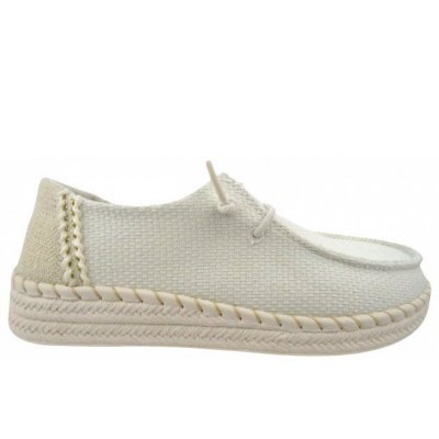 Hey Dude Wendy Espadrille Woven Slipper in white Hey Dude Wendy Espadrille Woven Slipper in white