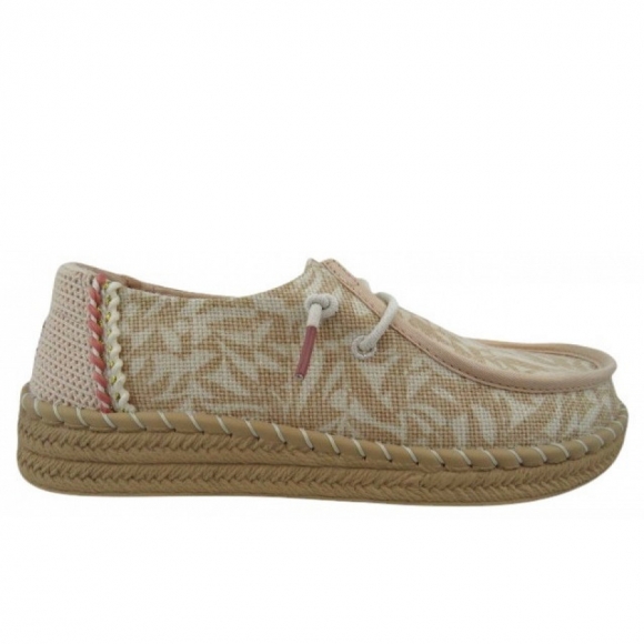 Hey Dude Wendy Espadrille Retro Palm Slipper in beige