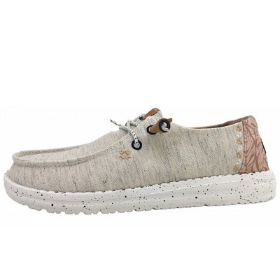 Hey Dude Wendy Heathered Slub Slipper in 100 Tropical White