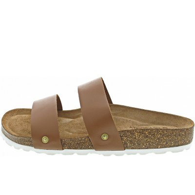 Hey Marly Casual Cork Cognac Pantolette in cognac