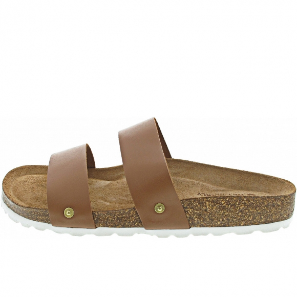Hey Marly Casual Cork Cognac Pantolette in cognac