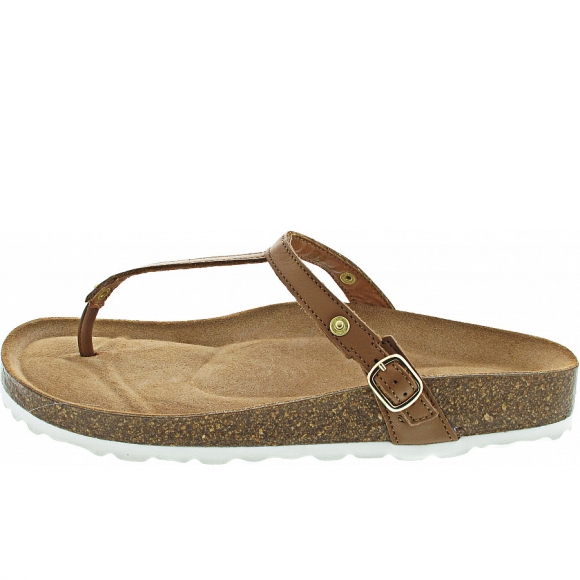 Hey Marly Casual Cork Cognac TS Zehentrenner in cognac