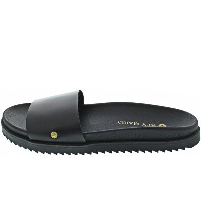 Hey Marly Casual Clean Black Pantolette in black