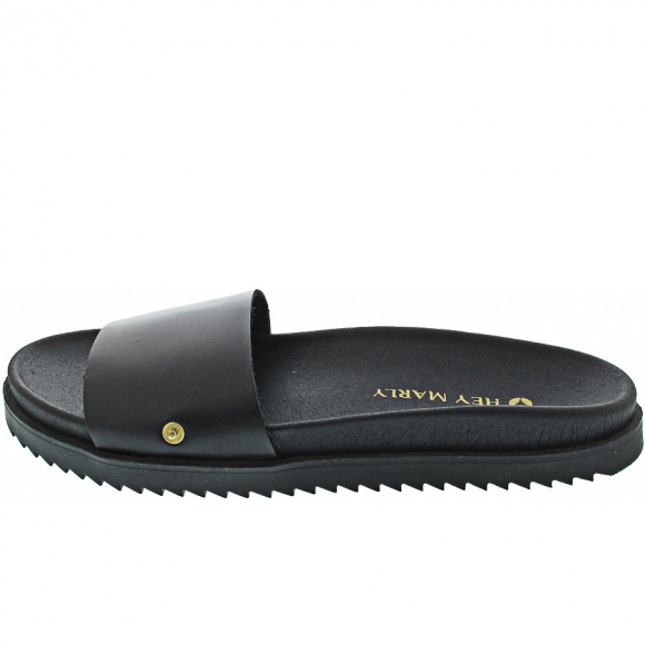 Hey Marly Casual Clean Black Pantolette in black