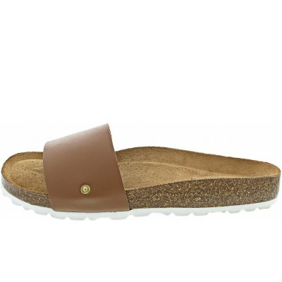 Hey Marly Casual Cork Cognac Pantolette in cognac