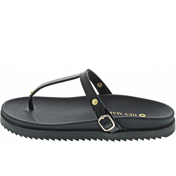 Hey Marly Casual Clean Black TS Zehentrenner in black
