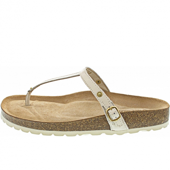 Hey Marly Casual Cork Crema TS Zehentrenner in crema