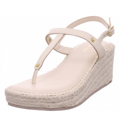 Hey Marly wedge bast mid crema ts Sandalette in beige Hey Marly wedge bast mid crema ts Sandalette in beige