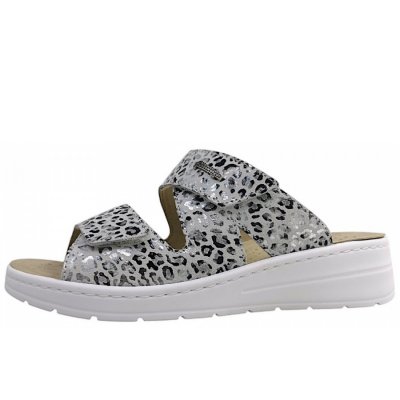 Hickersberger Napoli Pantolette in silber/leopard 2095 Hickersberger Napoli Pantolette in silber/leopard 2095