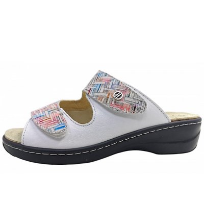 Hickersberger Milano Pantolette in weiß/multi 8101 Hickersberger Milano Pantolette in weiß/multi 8101