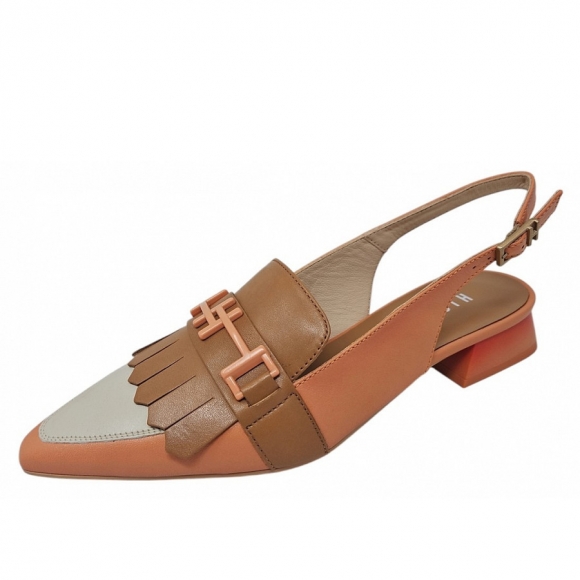 Hispanitas Dali V2 Sling Sandalette in coral latte couio