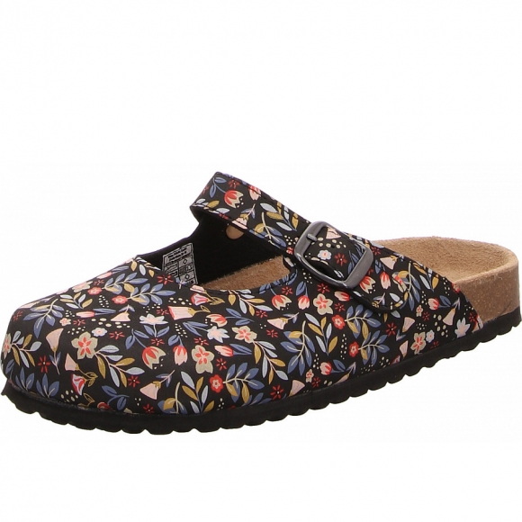 Idana Clogs in schwarz kombi.