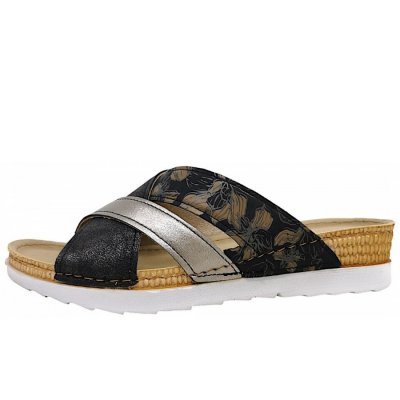 Inblu Pantolette in gunmetal/black Inblu Pantolette in gunmetal/black