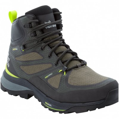 Jack Wolfskin FORCE STRIKER TEXAPORE MID Wanderstiefel in lime/dark green Jack Wolfskin FORCE STRIKER TEXAPORE MID Wanderstiefel in lime/dark green