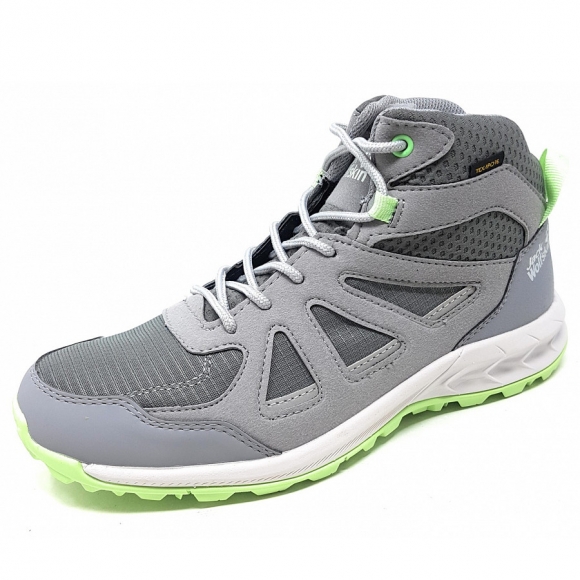 Jack Wolfskin Woodland 2 Texapore Mid Wanderschuh in drk grey lt. green
