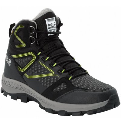 Jack Wolfskin Outdoor Stiefel in black/lime